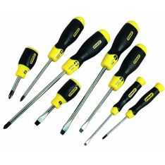 STANLEY, Cushion Grip 8Pcs Screw Driver Set Philips / Fl