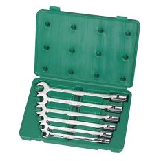 SATA, 6 Pc. Metric Double Flex Head Socket Wrench Set (10-19 mm)