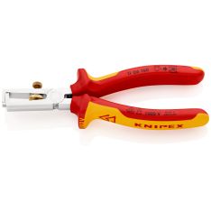 KNIPEX, Insulation Stripper With Opening Spring, Universal Chrome Plated Vde 160 mm