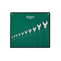 SATA, 10Pc. Full Polish Open End Wrench Set