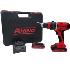 RHINO, Cordless Compact Hammer Drill, 20V With 2 Battery
