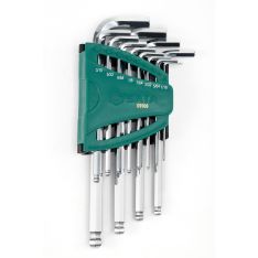 SATA, 12 Pc. SAE Long Ball Point Hex Key Set (1/16 - 3/8")