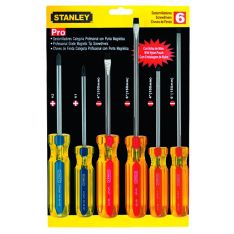 STANLEY, Pro Screw Driver 6 Pcs/Set With Pvc Bag