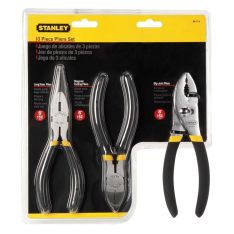 STANLEY, Pliers 3 Pcs Set 150mm (Longnose,Diag & Lineman)
