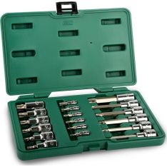 SATA, 18 Pc. 1/4" and 1/2" Drive Torx Bit Socket Set