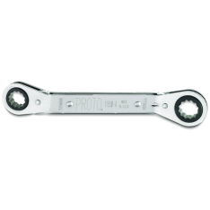 PROTO, Offset Double Box Reversible Ratcheting Wrench 15 X 17 mm - 12 Point
