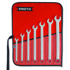 PROTO, 7 Piece Full Polish Combination Asd Wrench Set - 12 Point