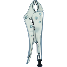 PROTO, Nickel Chrome Locking Pliers - Curved Jaw 9-1/4"