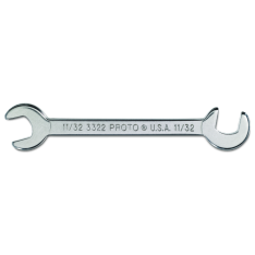 PROTO, Short Satin Angle Open-End Wrench - 11/32"