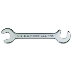 PROTO, Short Satin Angle Open-End Wrench - 7/16"