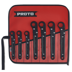 PROTO, 7 Piece Ratcheting Flare Nut Wrench Set - 12 Point