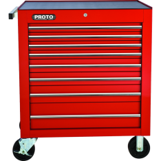 PROTO, 450Hs 34" Roller Cabinet - 8 Drawer, Red