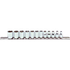 PROTO, 1/4" Drive 12 Piece Metric Socket Set - 6 Point