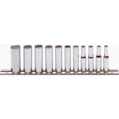 PROTO, 1/4" Drive 11 Piece Metric Deep Socket Set -12 Point