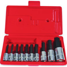 PROTO, 3/8" & 1/2" Drive 10 Piece Metric Hex Bit Set