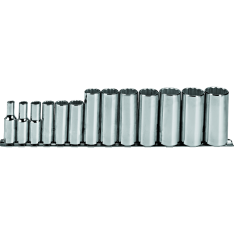 PROTO, 3/8" Drive 13 Piece Deep Socket Set - 12 Point