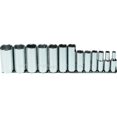 PROTO, 3/8" Drive 13 Piece Deep Socket Set - 6 Point