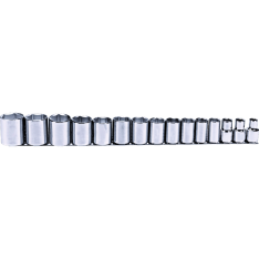 PROTO, 1/2" Drive 15 Piece Socket Set - 6 Point