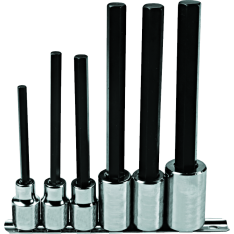 PROTO, 1/2" Drive 6 Piece Extra Long Hex Bit Set