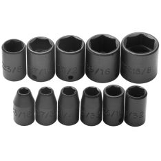 PROTO, 1/4" Drive 11 Piece Impact Socket Set - 6 Point