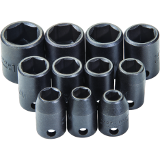 PROTO, 3/8" Drive 11 Piece Metric Impact Socket Set - 6 Point