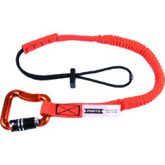 PROTO, Elastic Lanyard - (1) Triple Lock Carabiner, 32"