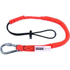 PROTO, Elastic Lanyard - (1) Screw Gate Carabiner, 32"