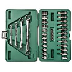 SATA, 35 Pc. 1/4" and 3/8" Drive E-Torx Socket and Wrench Set