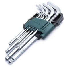 SATA, 9 Pc. Metric Long Ball Point Hex Key Set (1.5 - 10 mm)