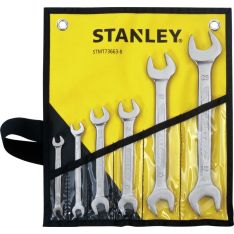STANLEY, 6Pcs Double Open End Wrench 6-23 mm Set